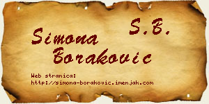 Simona Boraković vizit kartica